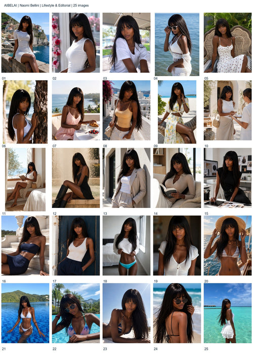 All 25 images included in Naomi Bellini Lifestyle & Editorial Collection 01